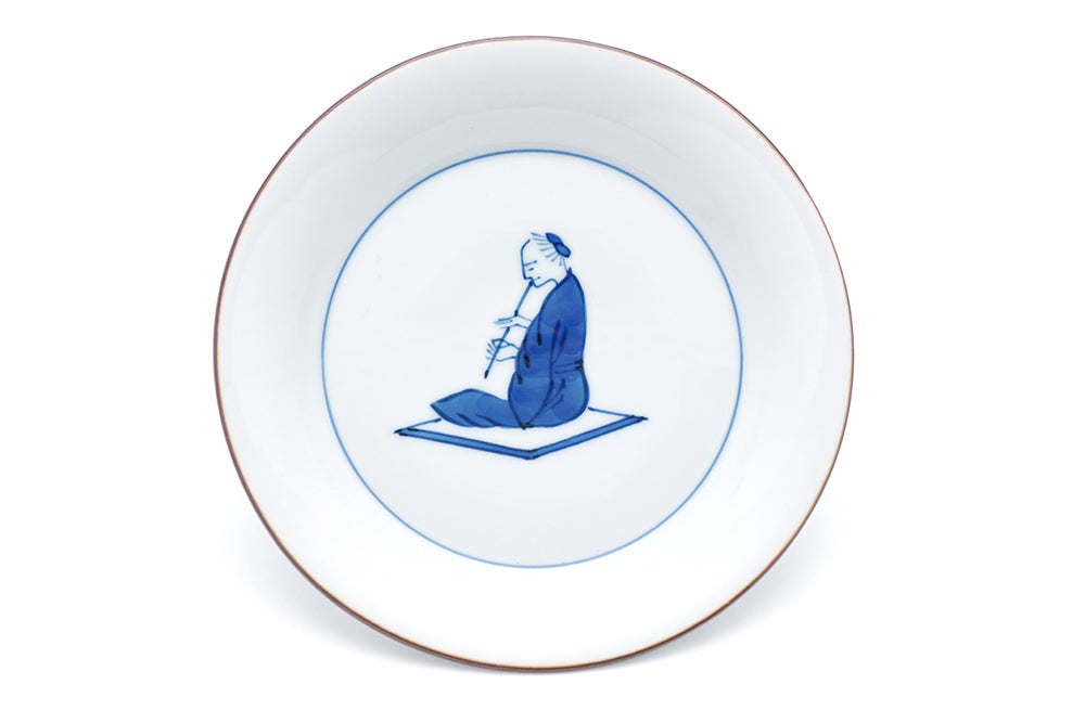 五寸平皿 笛吹 – 上出長右衛門窯オンラインショップ