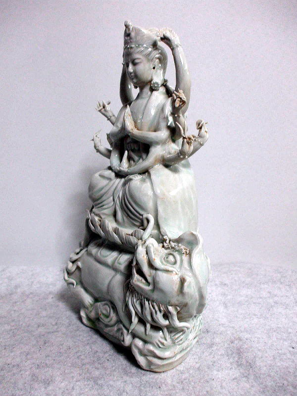 青白磁 千手観音像 中国仏像