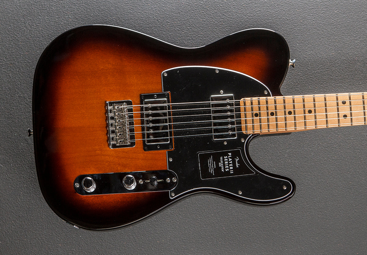 Player II Telecaster HH - 3 Color Sunburst w/Maple – Dave's Guitar