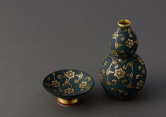 B403h「正倉院 香合」仲田錦玉作 共布共箱 錦芳書 福寿