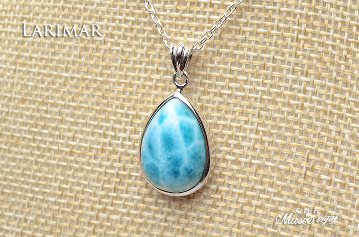 最高品質 ラリマーペンダントトップ一点物 シルバー925製