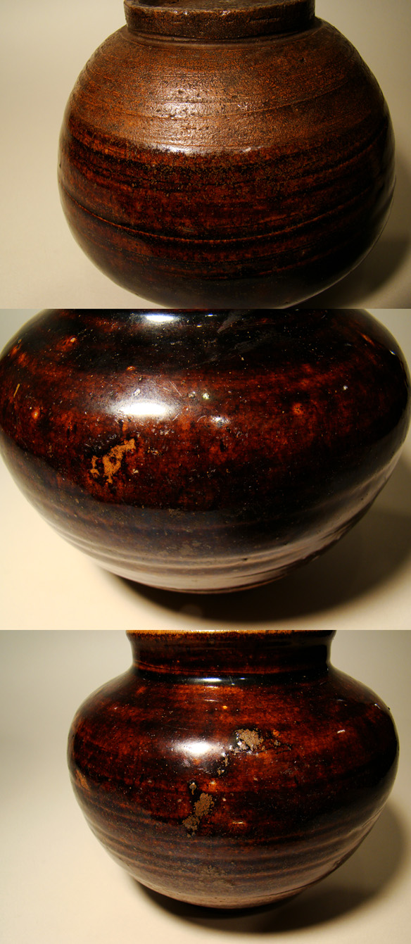 唐津 褐釉小壷 江戸時代 古唐津 九州民窯 古薩摩 黒薩摩 唐津 褐釉小壷
