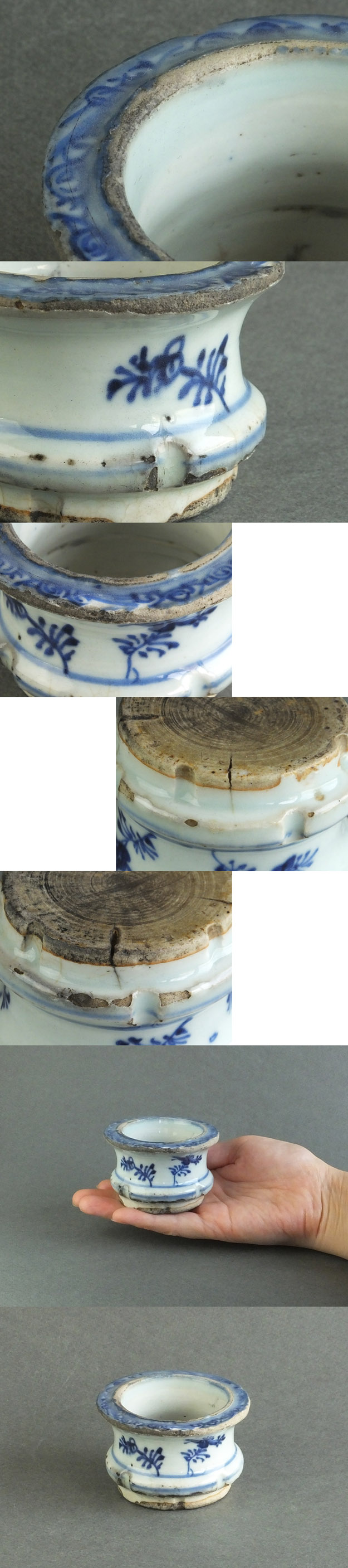 中国古玩 清時代 染付香炉 中国 清時代 染付 香炉 送料込み250703