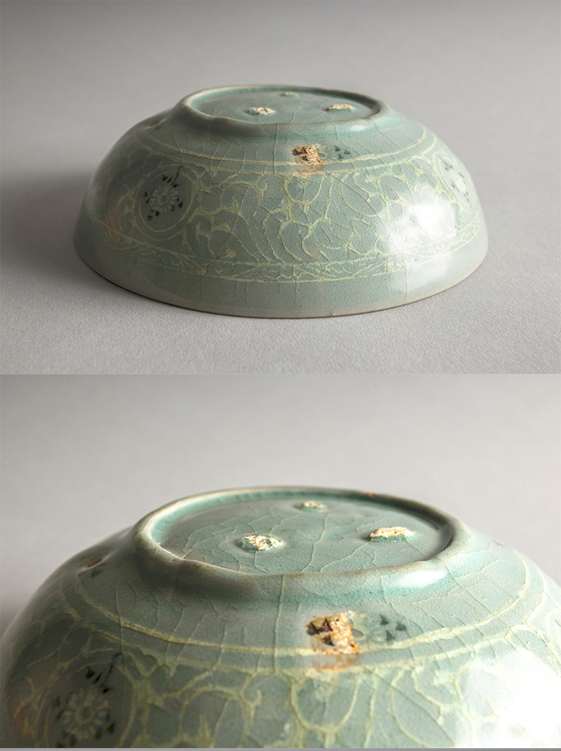 古美術 吉戸 - 高麗青磁 象嵌菊花果文鉢 | 古美術品専門サイト
