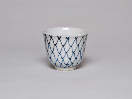 江戸時代　古伊万里　網手　盃洗　コンポート お値下げしました。古伊万里 染付網手 盃洗 販売