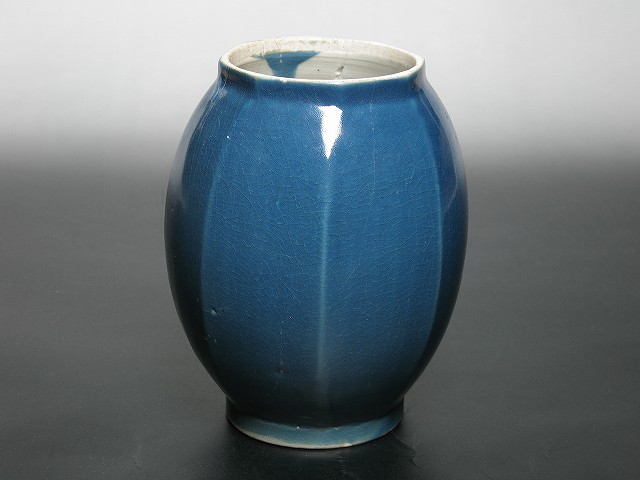 古美術 三樹 - 古九谷 瑠璃釉面取壷 | 古美術品専門サイト fufufufu.com