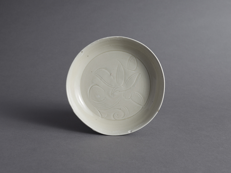 送料無料 清時代 南京白磁陰刻双喜小皿5枚 中国古玩 送料無料 清時代