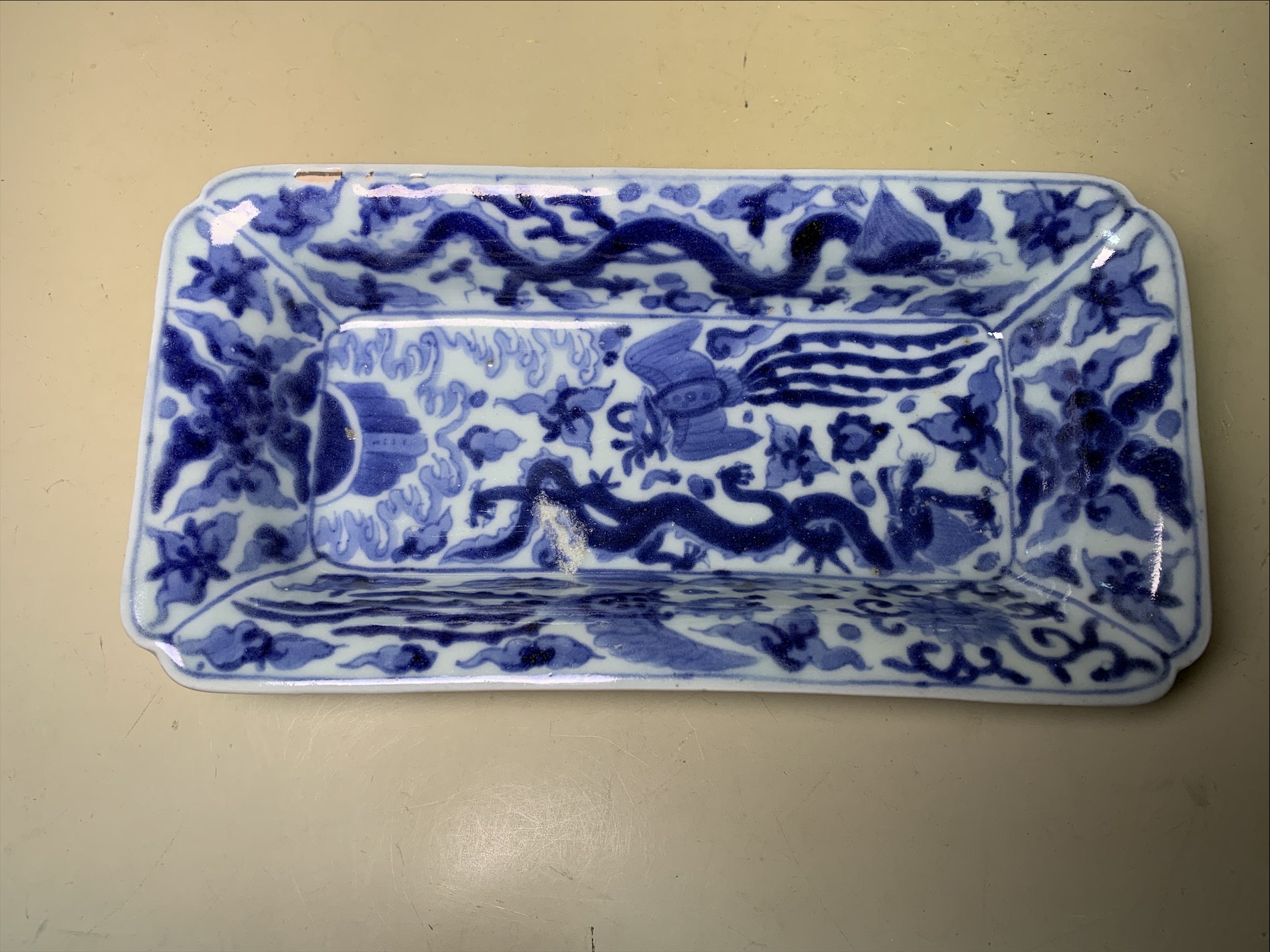 中期伊万里 笹紋長皿 df0aac255863a621c98187b2129e0d