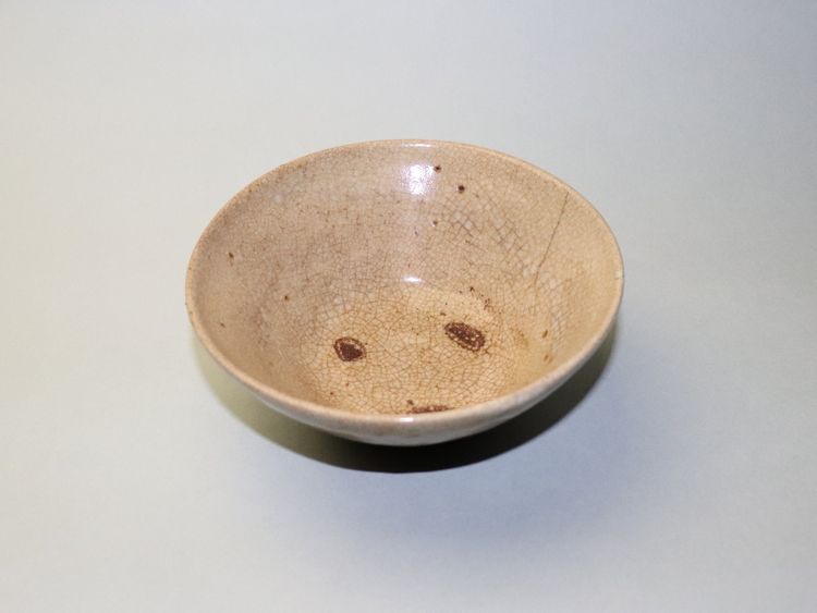 伝世品うぶ品】江戸期古唐津皮鯨絵唐津沓形片口茶碗ぐい呑