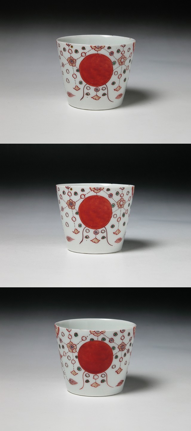 古美術 三樹 - 古伊万里 赤玉瓔珞文蕎麦猪口 | 古美術品専門サイト