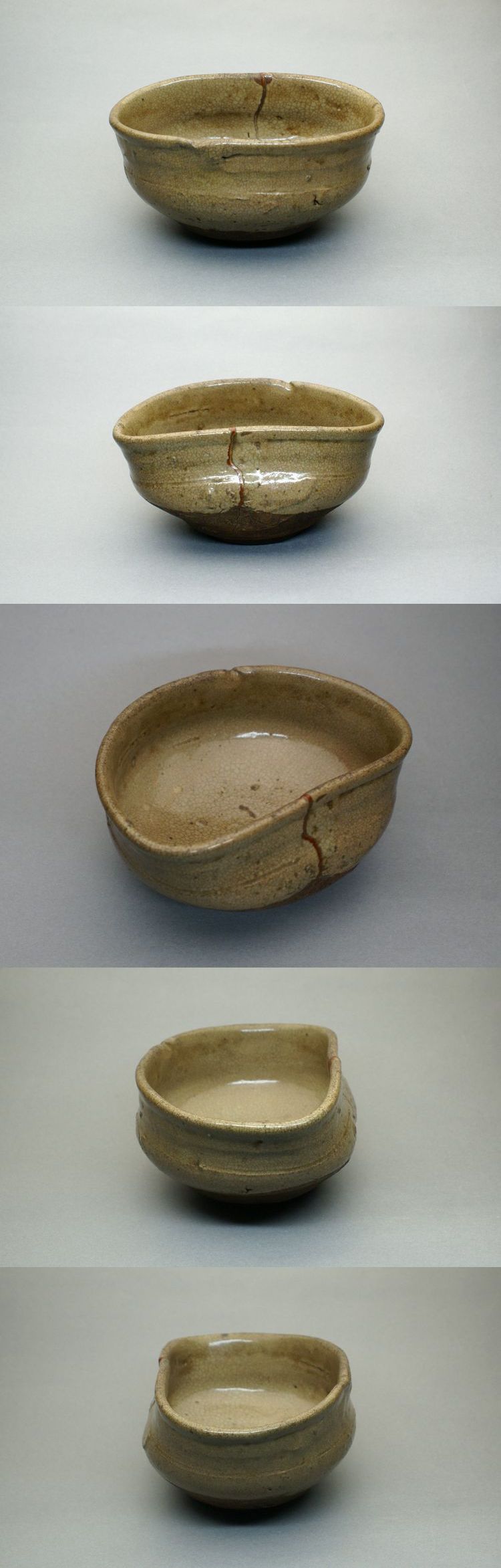 853『唐津 沓茶碗』　/骨董品 古美術 古道具 アンティーク 古美術 猫 - 京唐津沓茶碗 | 古美術品専門サイト fufufufu.com