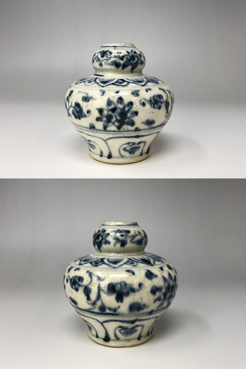 □希少 美品 16世紀！南海古陶磁'（ベトナム古陶磁） 白磁安南小壺