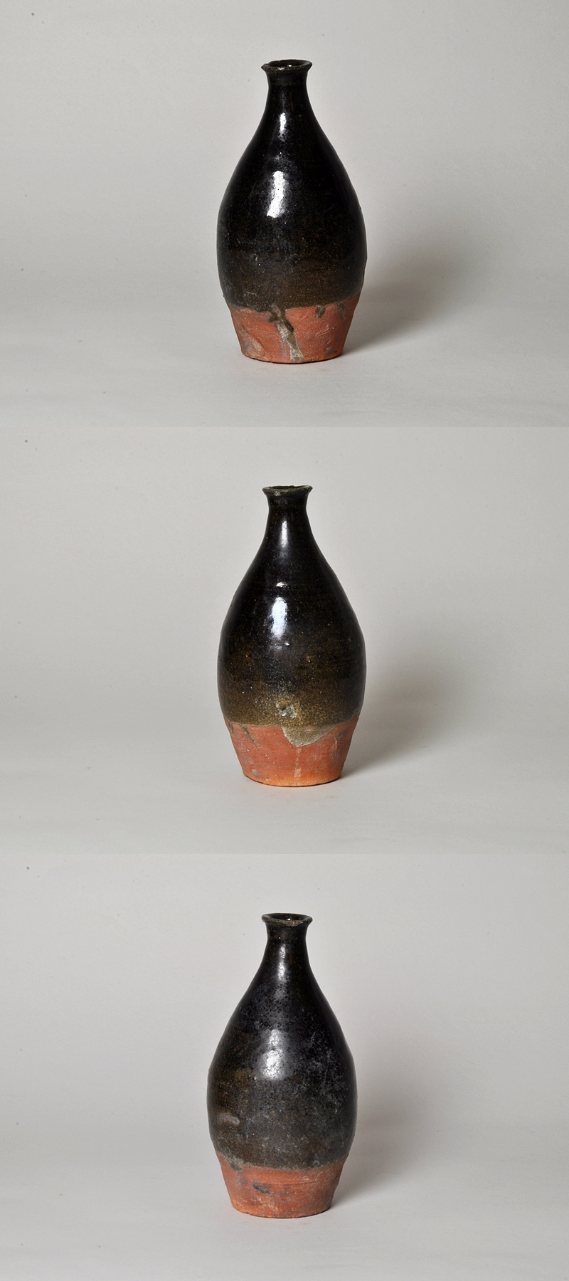 古唐津弓野二彩徳利 古箱付き I15-3 古唐津弓野二彩徳利 古箱付き I15