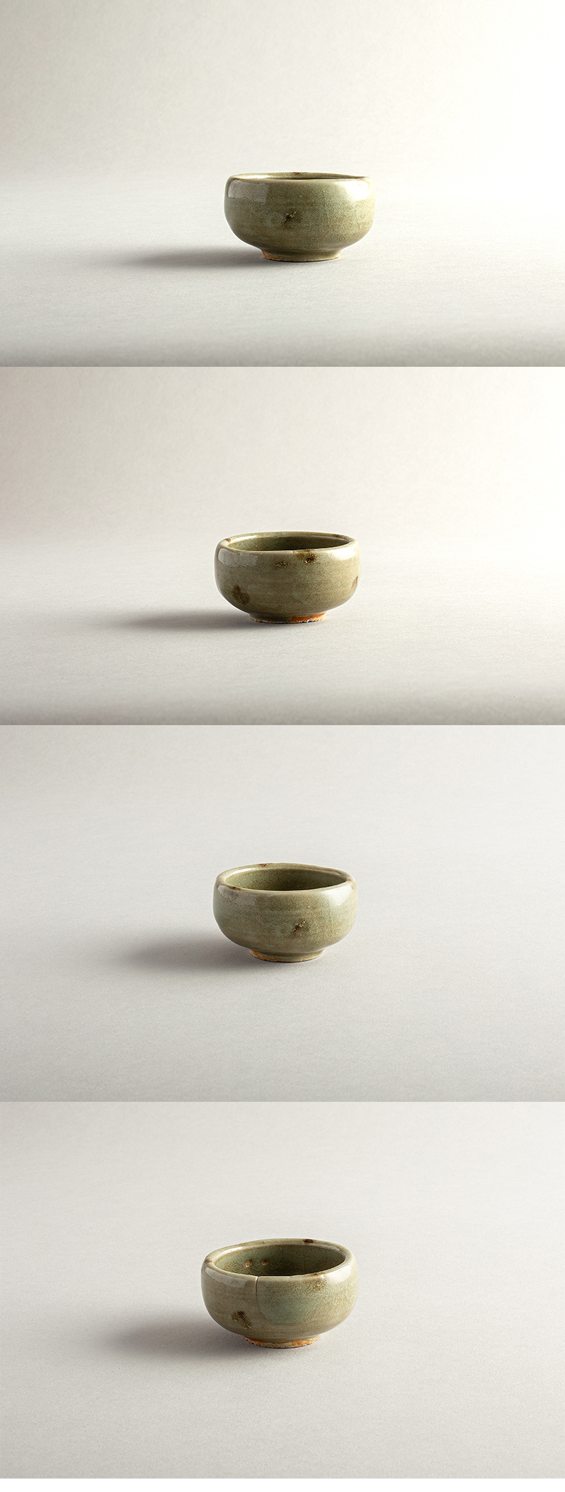 中国骨董 元 青磁 龍泉窯 馬上杯 高足杯 酒器 湯呑 唐物 古美術(N-9