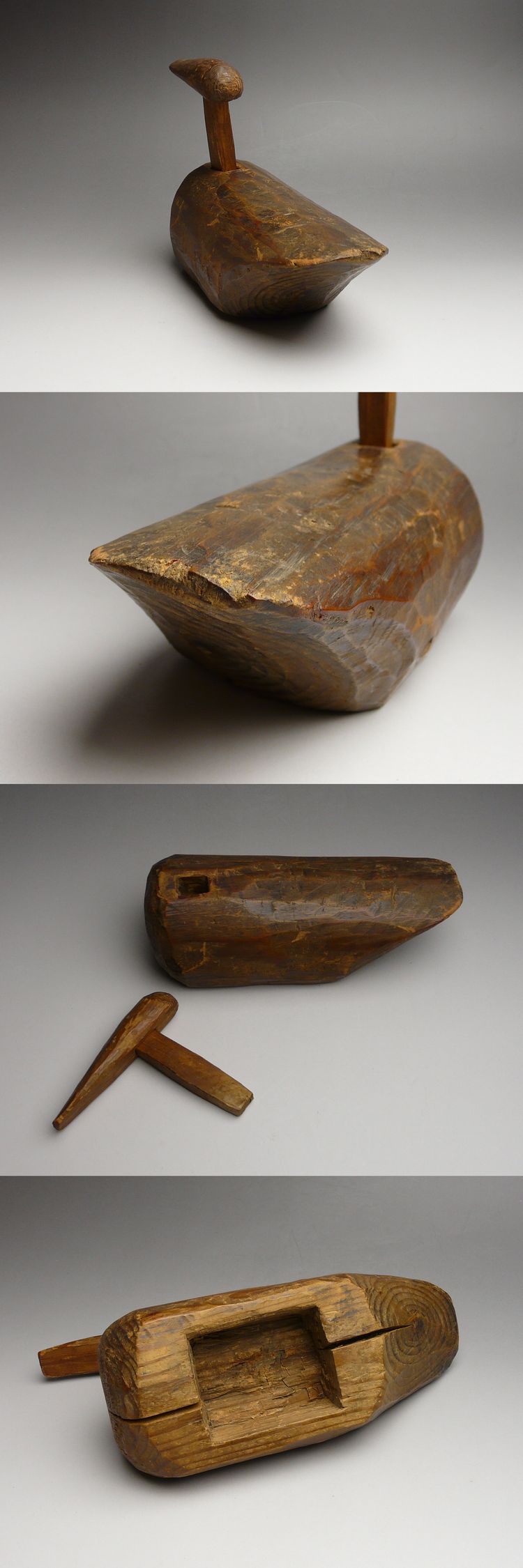 李朝古物木製鳥形入物古美術民藝骨董プロカント