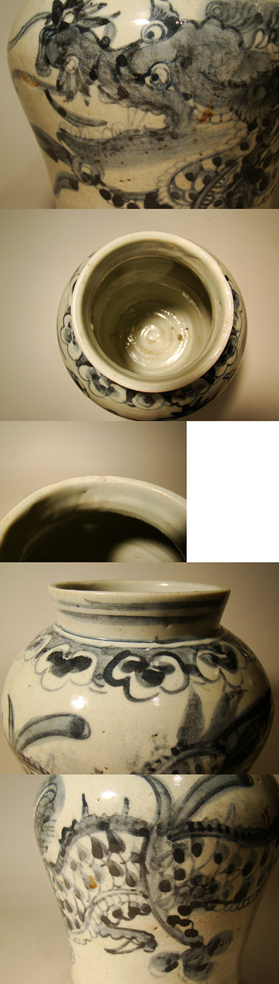 古童 - 李朝 染付龍文壺 | 古美術品専門サイト fufufufu.com