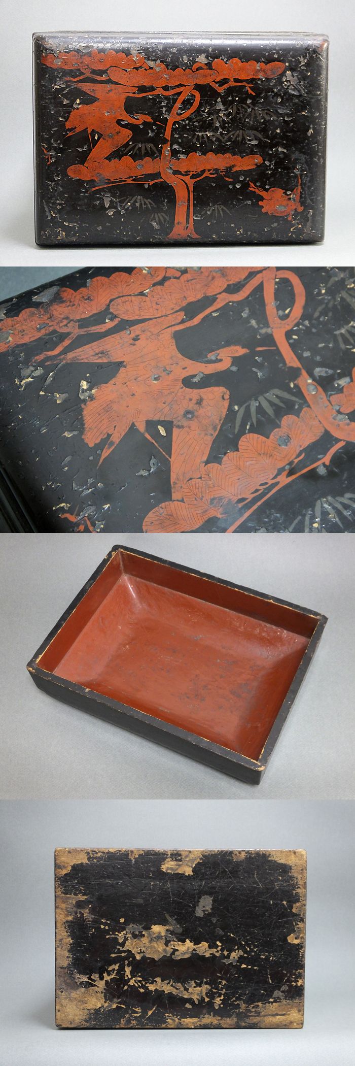 古童 - 浄法寺 松竹梅鶴亀図 蓬莱箱 | 古美術品専門サイト fufufufu.com