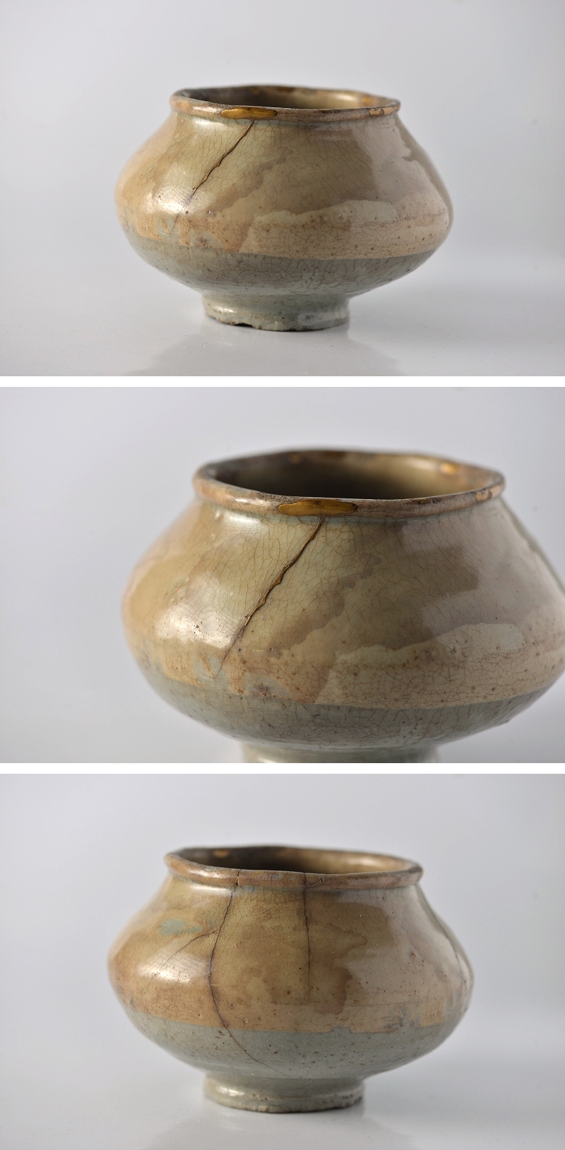 茶道具 李朝 刷毛目 茶碗 時代物(K-A383) 李朝無地刷毛目小服茶碗