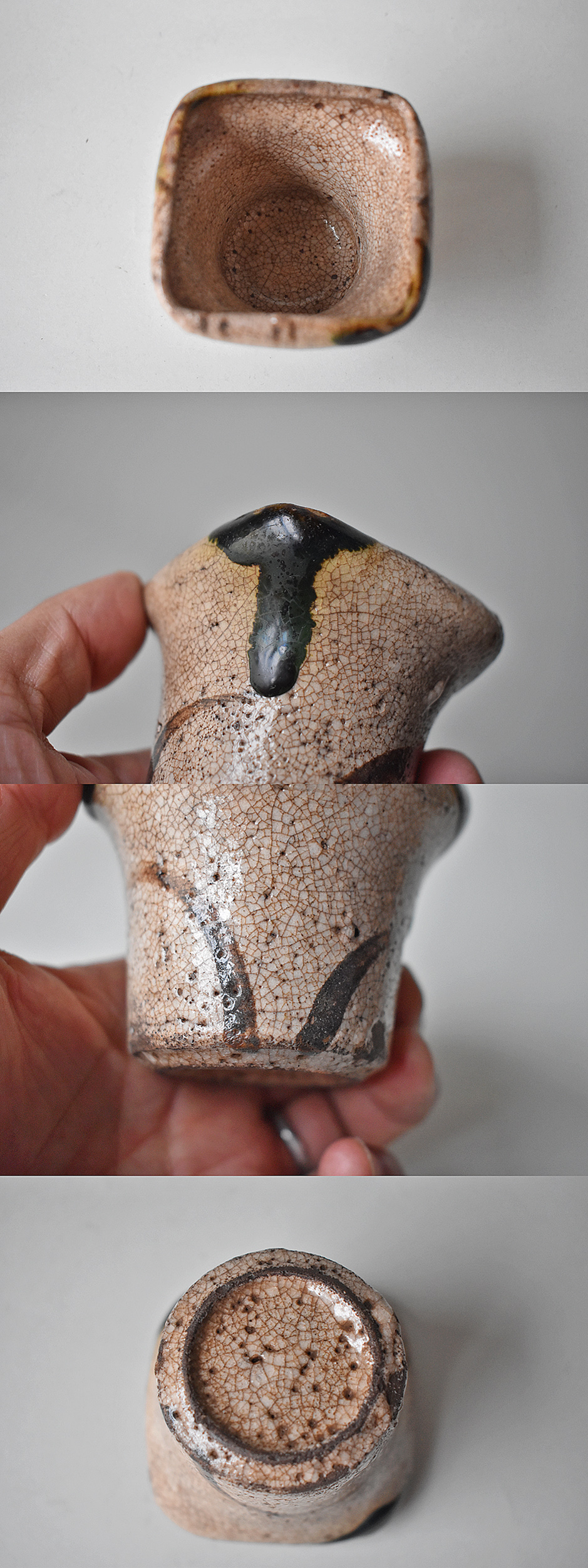 無地志野織部 徳利 桃山〜江戸初 酒器 古美術 古道具 アンティーク