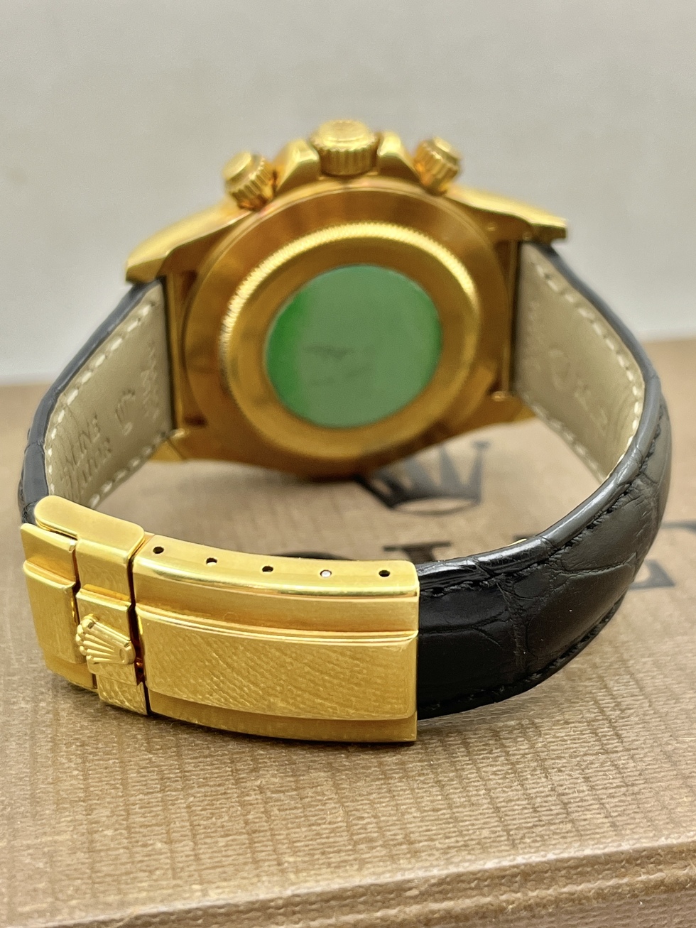 circa1998 U品番Ref.16518 Zenith White Arabic Dial K18YG Non Polish