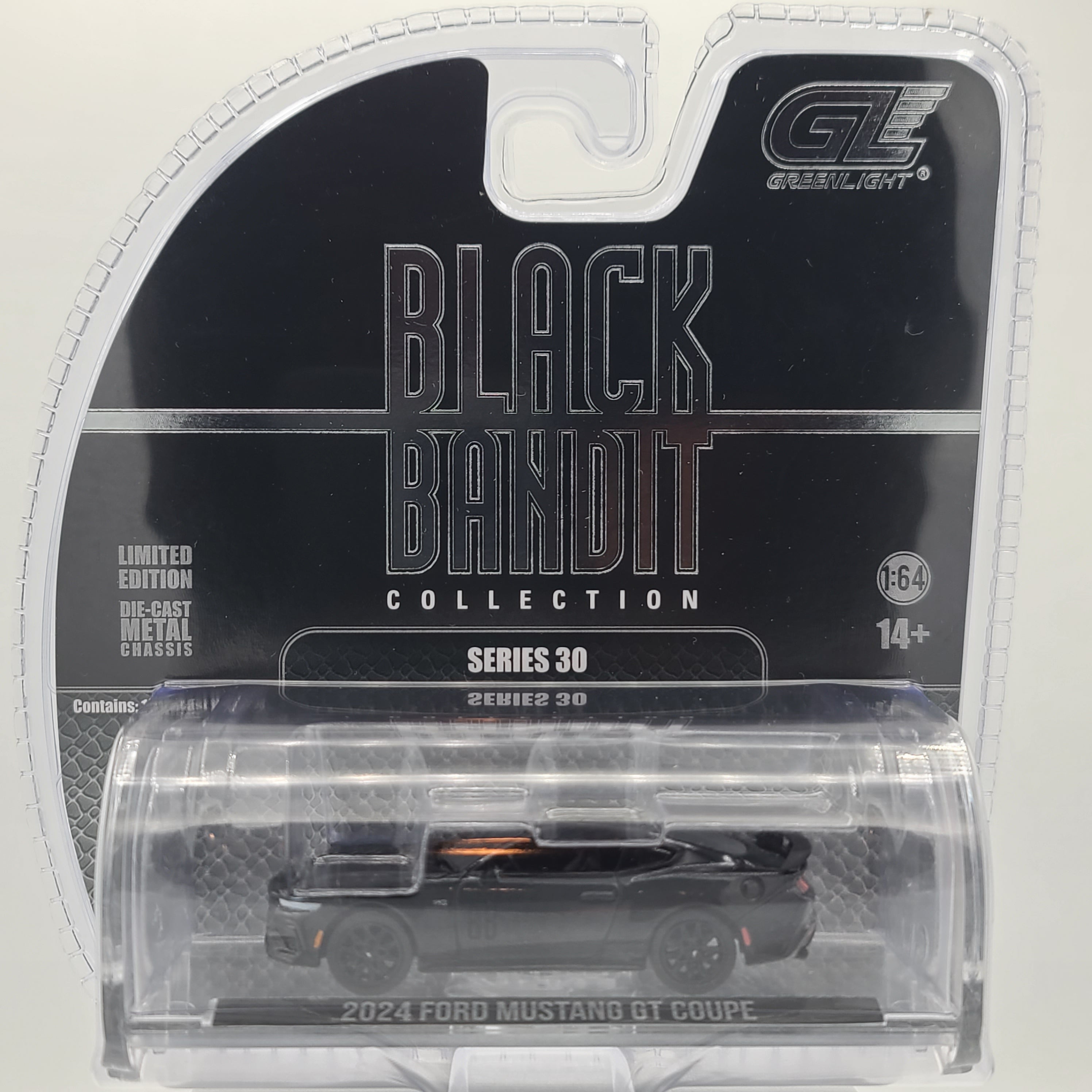 GreenLight '24 Ford Mustang Gen 7 5650 GT Coupe - 1:64 (2025 Black Ban