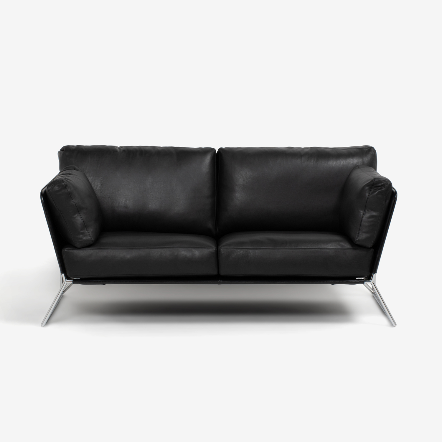 erba（エルバイタリア）2.5ソファ「トラス」革 ブラック色 | 【公式