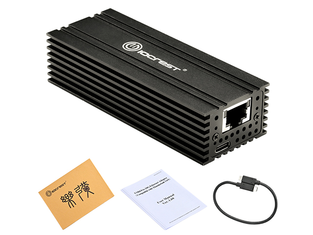 USB-C Thunderbolt 3 to 10 Gigabit Network Adapter,IO-TBT3-T1 - USB