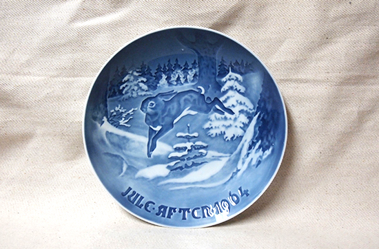 逸品 花文筆皿 ビングオーグレンダール（B＆G) デンマーク 釉裏彩皿