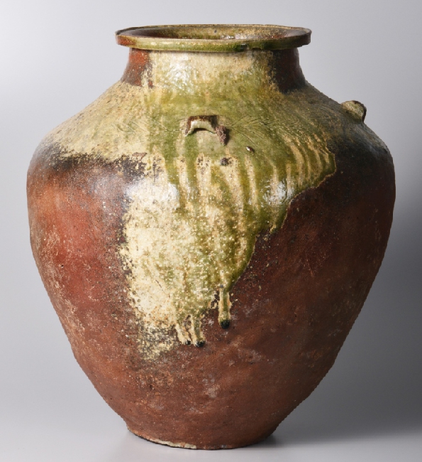 古備前 三耳壺 江戸時代 六古窯(K-XA852) 古備前 三耳