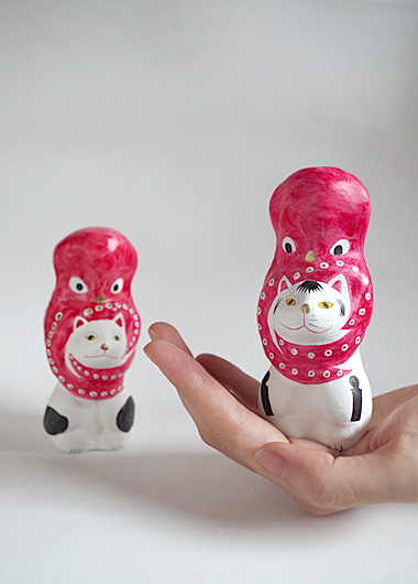 相良人形 猫に蛸 郷土玩具 【公式通販】