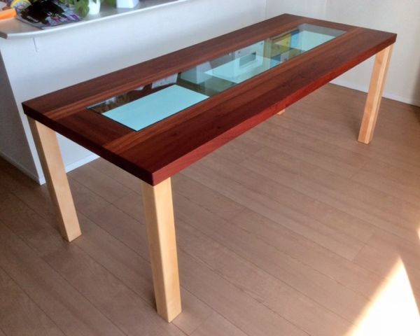 一枚板 花梨 天然木 座卓 ダイニングテーブル 一枚板 花梨 天然木 座卓