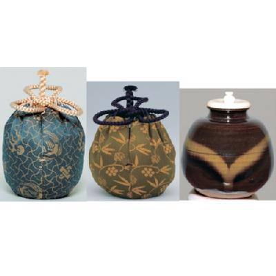 茶入 大名物漢作 福原茄子写 替仕服付【販売】-茶道具は京都しみず孔昌堂