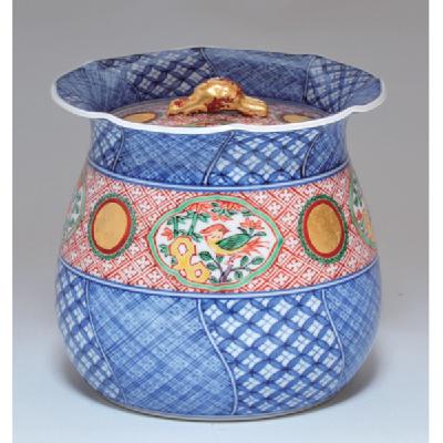 水指 赤絵金襴手祥瑞砂金袋【販売】-茶道具は京都しみず孔昌堂