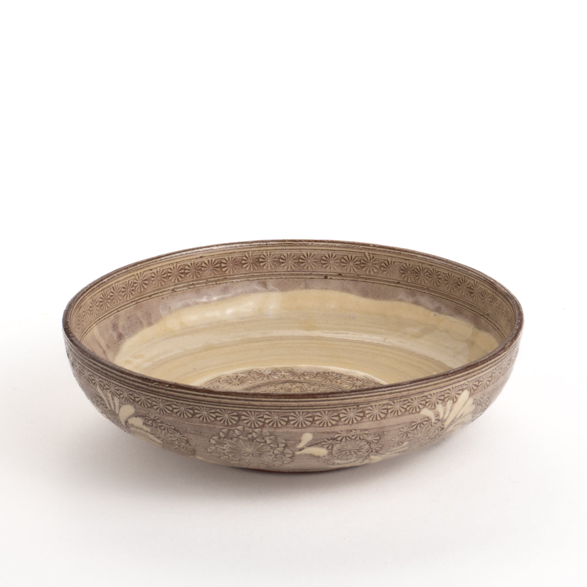 京都 清水焼】平小鉢 紫三島 陶楽窯｜コトポッター