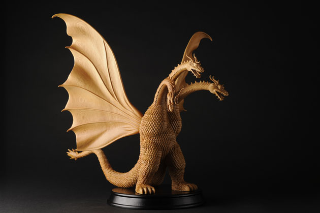 木彫 キングギドラ1964/M-ARTS（エムアーツ）が創る木彫 キングギドラ1964