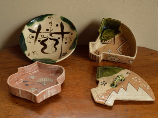 黒織部陶片 桃山 江戸初期 美濃古陶 美濃桃山陶 美濃焼 古陶磁 織部 骨董