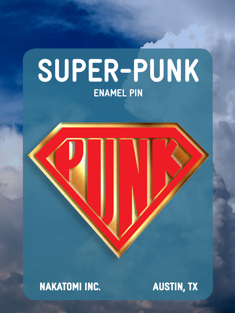 Super-Punk Enamel Pin – Nakatomi, Inc