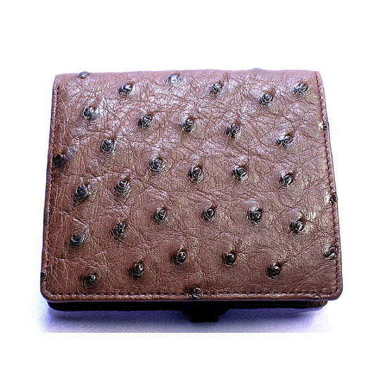 オーストリッチ二つ折り財布（ワインレッド） 商品詳細 オーストリッチ