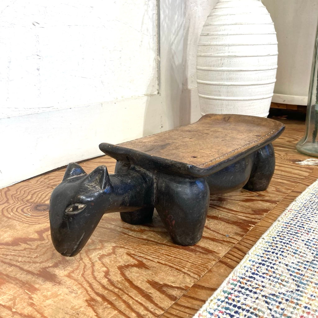 バウレ族の木製スツール インテリア小物 アフリカ プリミティブアート