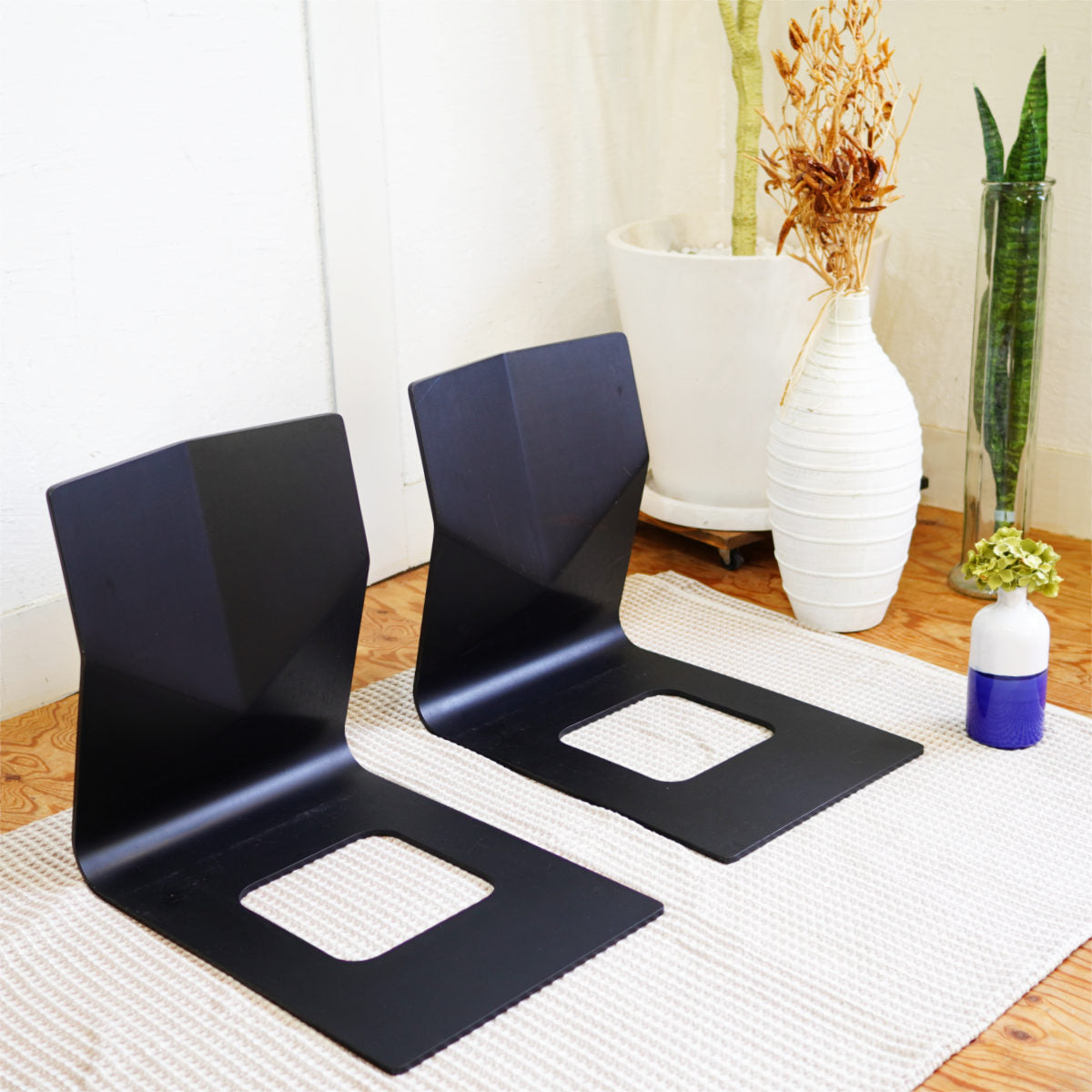 Tendo / 天童木工 座椅子 T-5812MR-BX 2脚セット 【1】和室 和