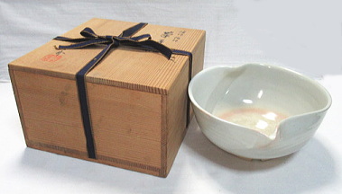 茶道具 神懸焼 馬盥形 お茶碗 明治時代初期 楽焼 骨董品、美術