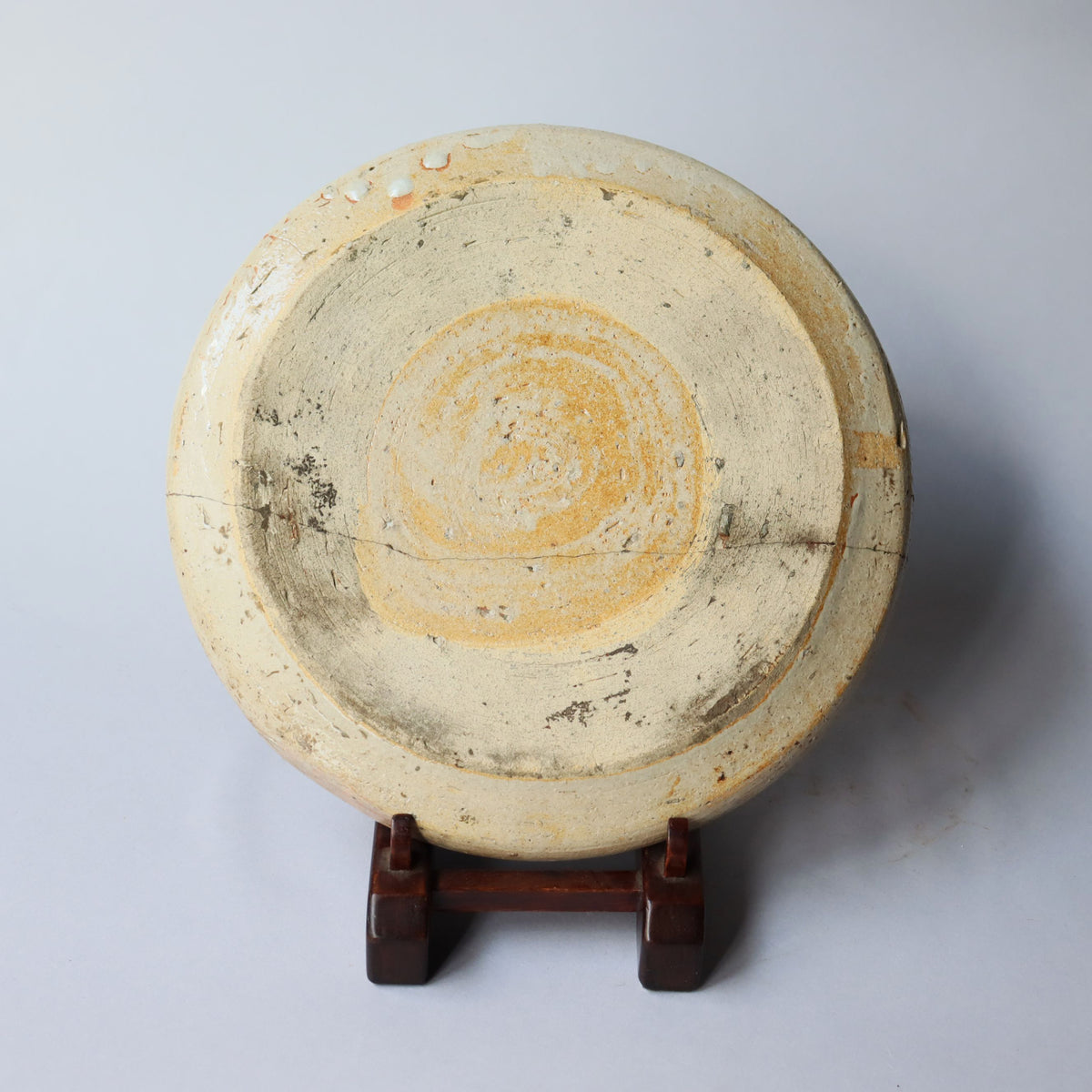 瀬戸行灯皿【Seto Andon plate , late Edo era】 [k0466] – 青梵ギャラリー