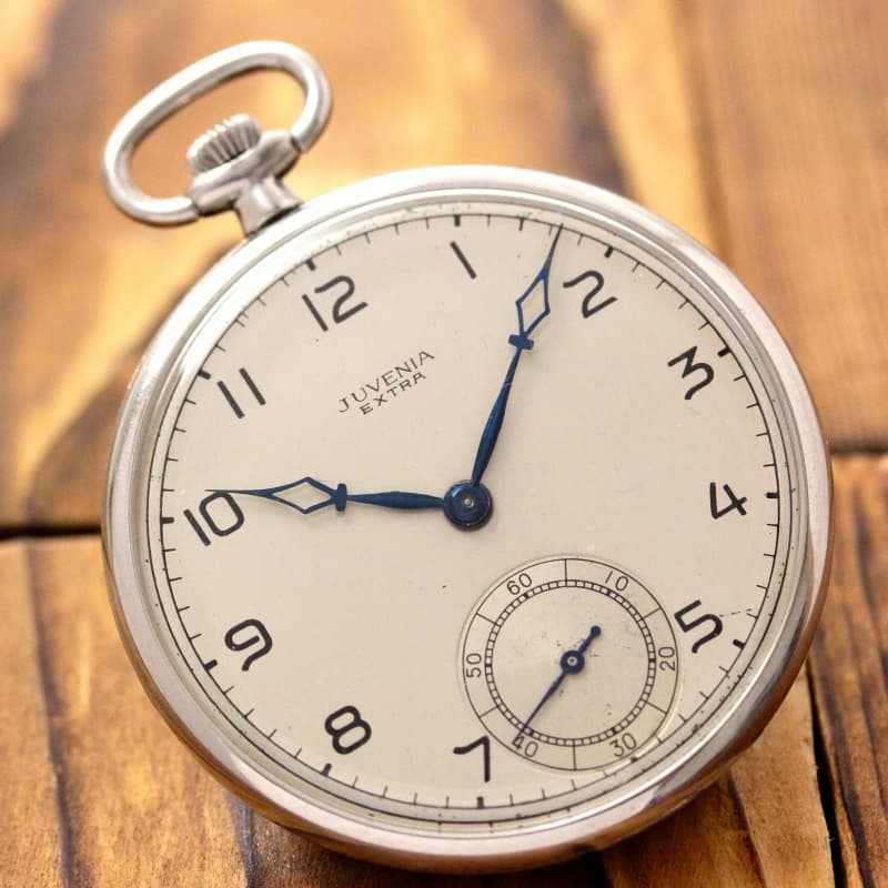 ジュベニア（JUVENIA）/プラチナ/18石/オーバーホール済/手巻き式懐中