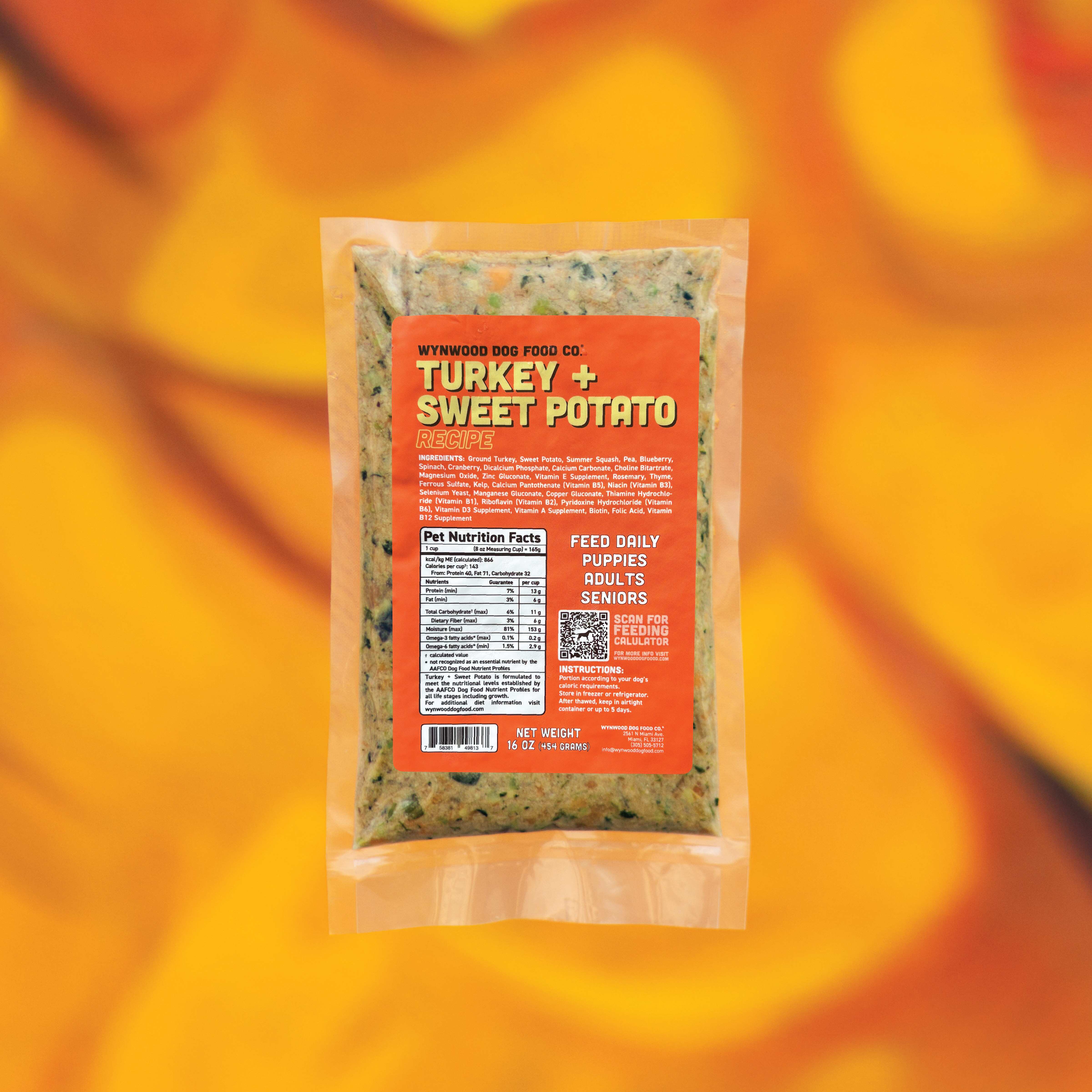 Turkey & Sweet Potato Dog Food | Fresh, Complete & Balanced Diet