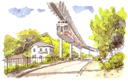 藤森悠二の水彩画の描き方 江ノ電 成就院 スケッチ 江ノ島 藤沢