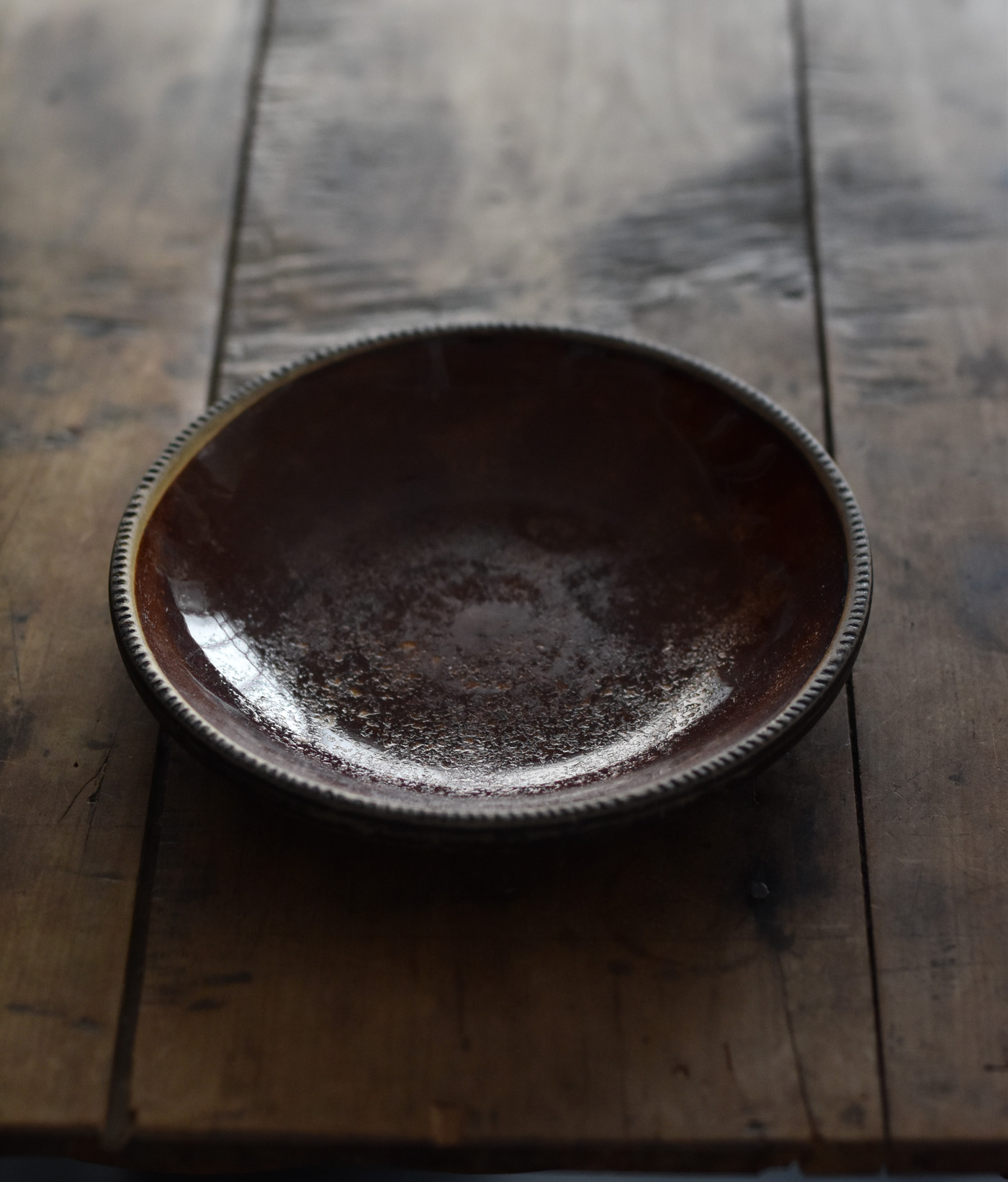 19世紀アンティーク/古民藝アメリカ/レッドウェア/スリップウェア パイ