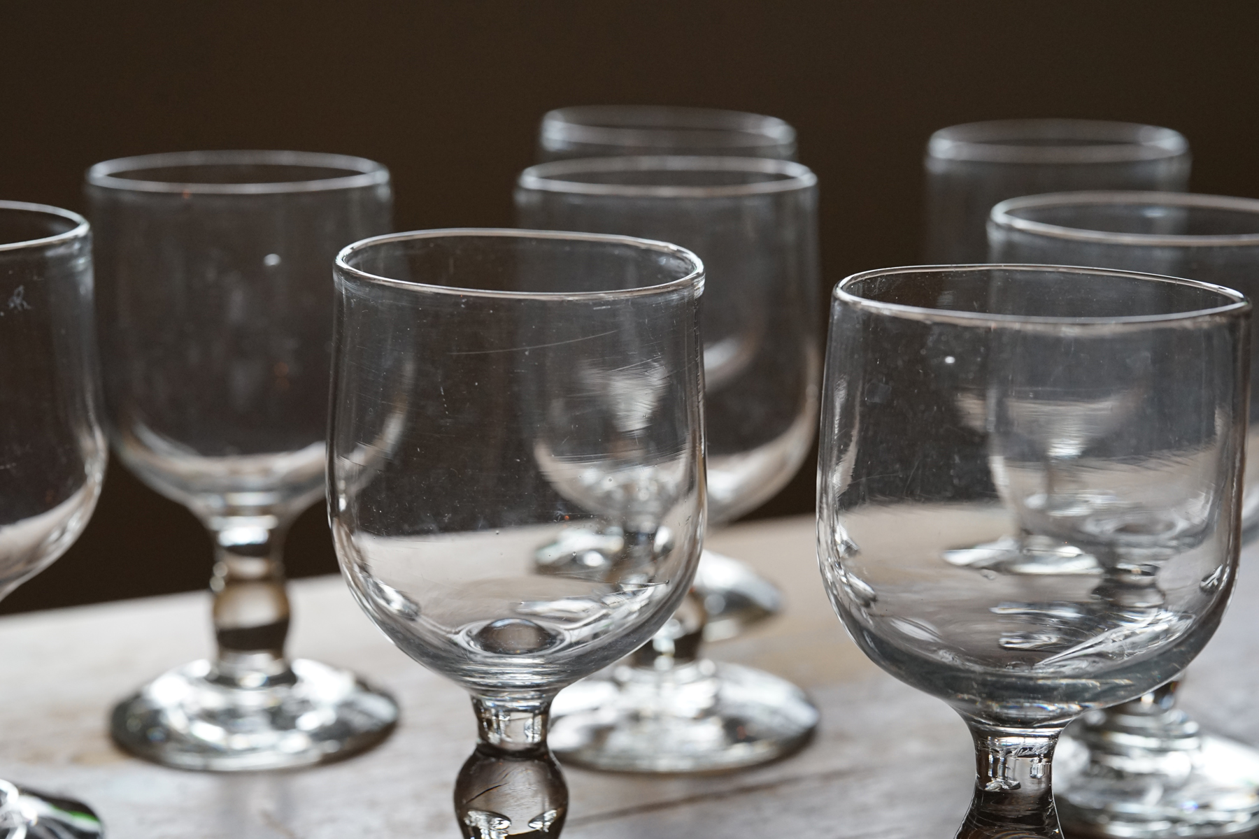 19世紀 フランス ガラス角瓶 硝子 グラビュール 民芸 アンティーク