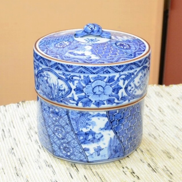 商品詳細｜takano3｜祥瑞腰捻水指｜茶道具｜染付｜43200円｜[京焼/和楽