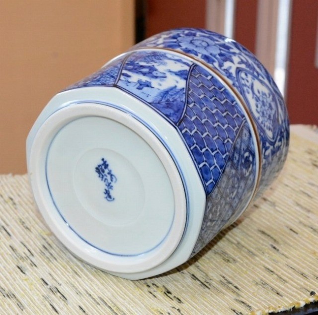 商品詳細｜takano3｜祥瑞腰捻水指｜茶道具｜染付｜43200円｜[京焼/和楽