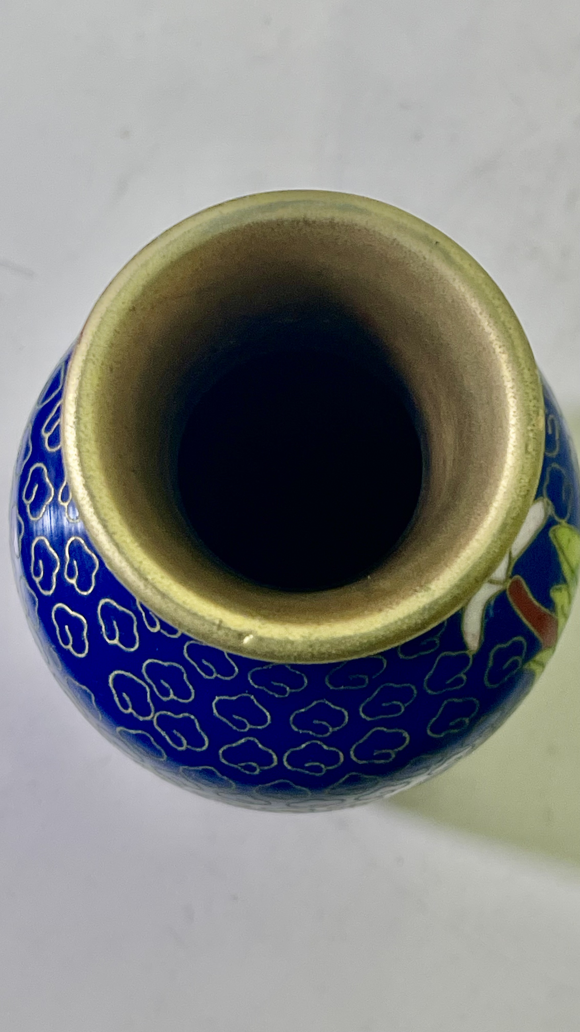 景泰藍 銅胎掐絲琺瑯彩牡丹紋香爐 香道具 骨董品 景泰藍 銅